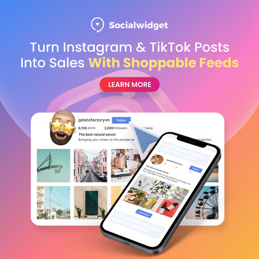 9. <tc>Socialwidget</tc> - Feeds compráveis ​​do Instagram e TikTok