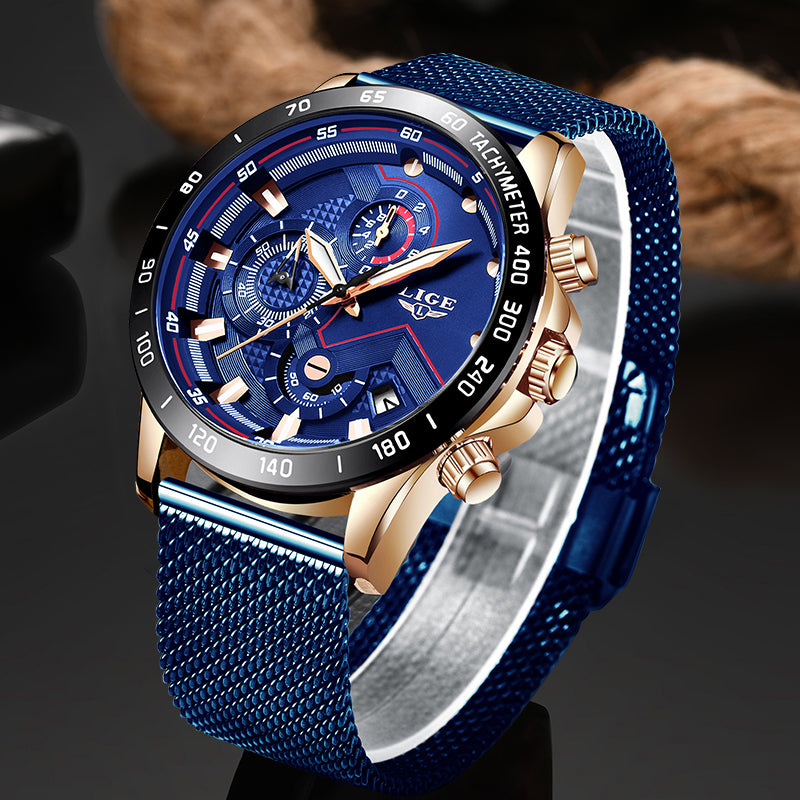 Luxury Sport Chronograph Blue Watch for Men